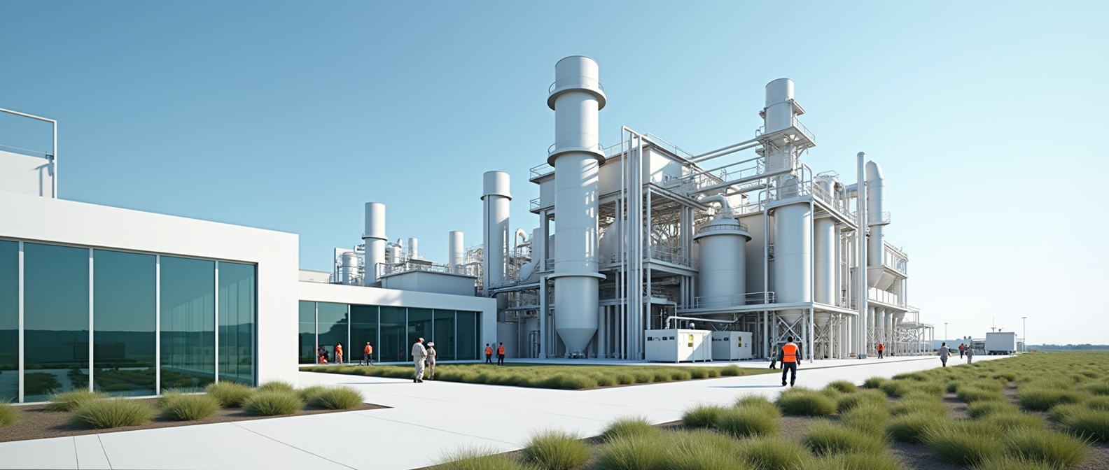 Schematische Abbildung von Industrieanlagen